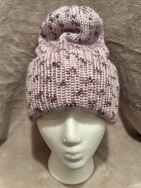 Big Sandy Beanies (Lavender Speckled Knitted Hat)