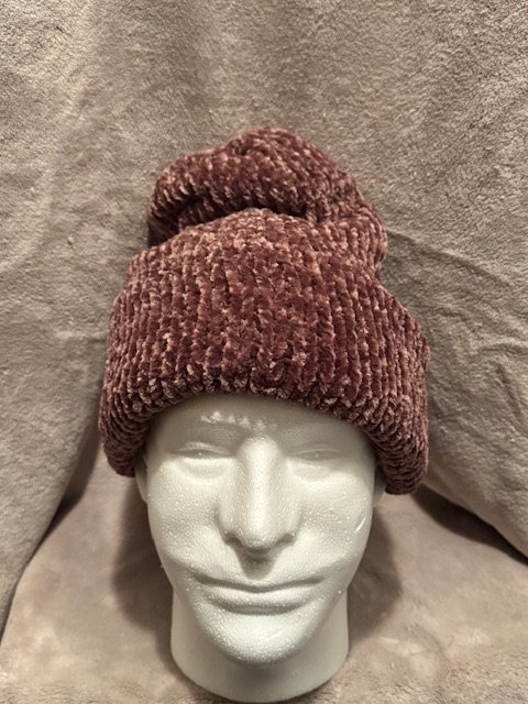 Big Sandy Beanies (Super Soft Velvet in Mocha Knitted Hat)