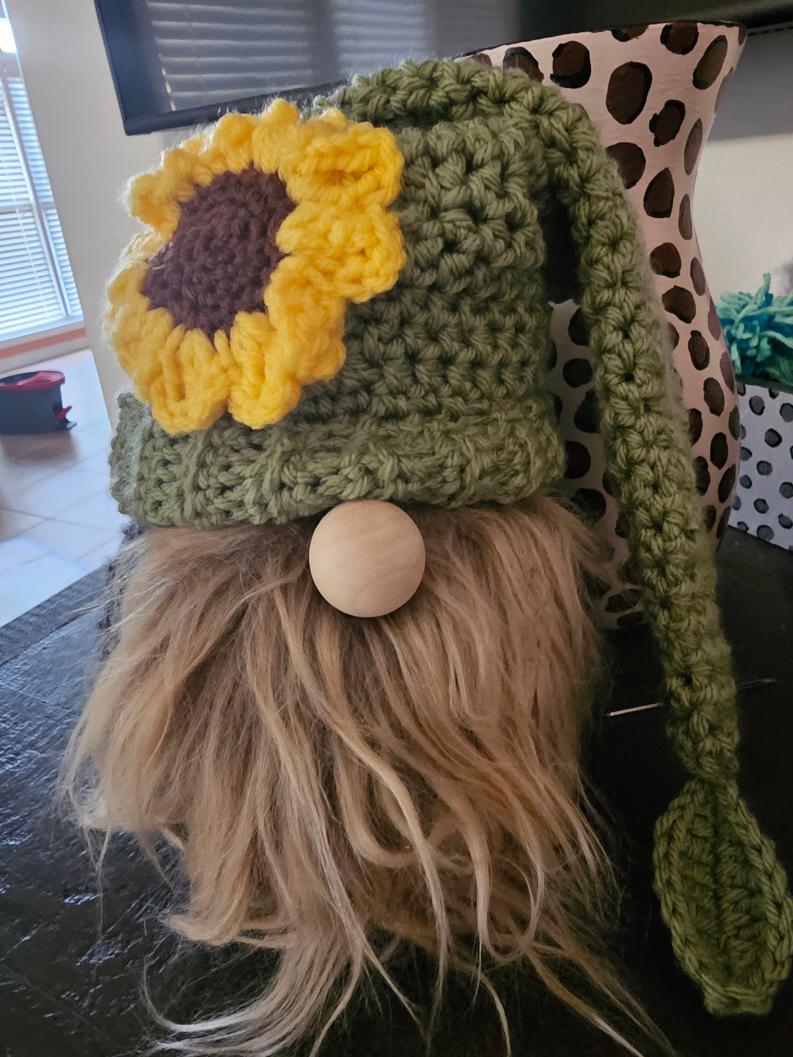 Crochet Sunflower Gnome